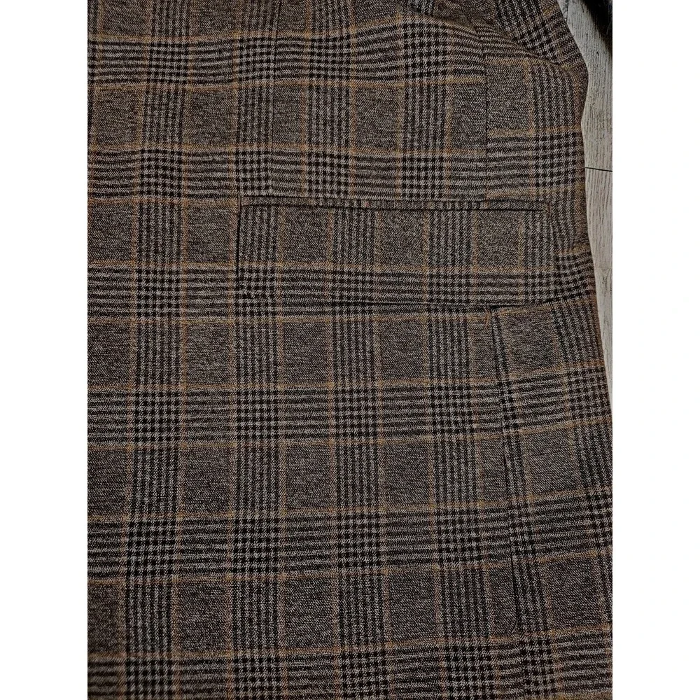 Shaquille O'Neal Suit Jacket 58 REGULAR Sport Coat Brown Stretch NEW